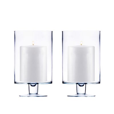 H-6", D-3.75", Contemporary Short Stem Glass Candle Holder