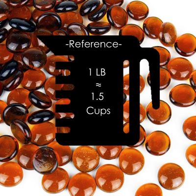 Amber Flat Gemstone Bowl and Vase Fillers