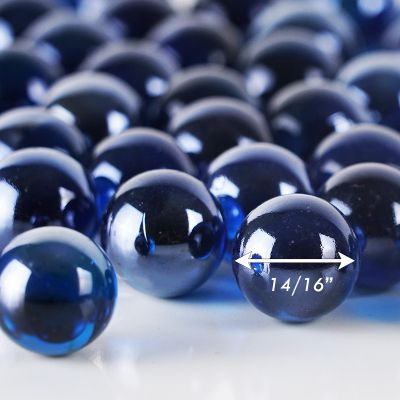 Large 1" Navy Blue Glass Marble Gemstone Vase Fillers