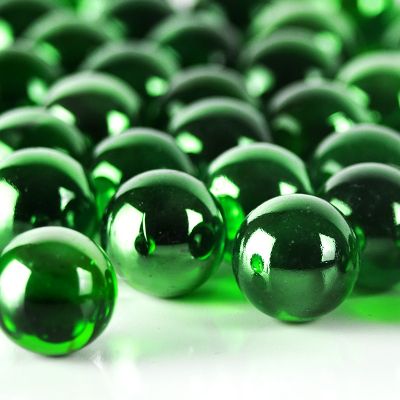 Large 1" Green Glass Marble Gemstone Vase Fillers