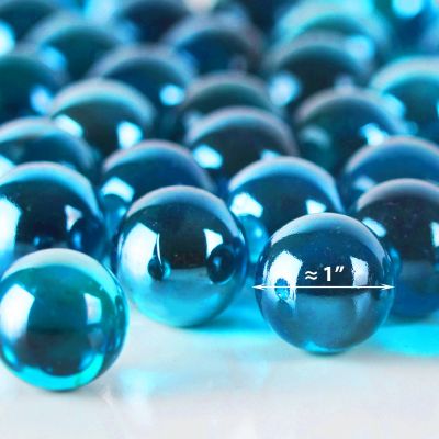 Large 1" Light Blue Glass Marble Gemstone Vase Fillers