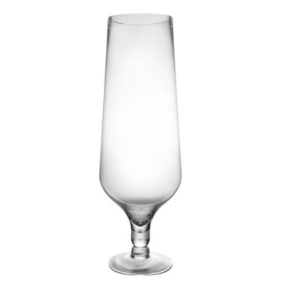 21.75" Decorative Champagne Flute Stem Glass Hurricane Vase (Free Shipping)