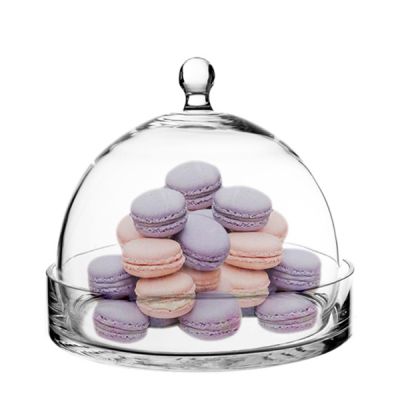 7.5" Glass Dome Cloche Plant Terrarium Bell Jar with Glass Tray