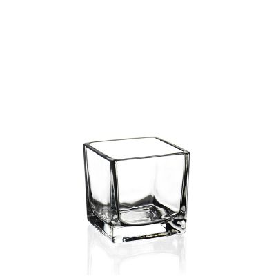 2" Decorative Glass Cube Vase