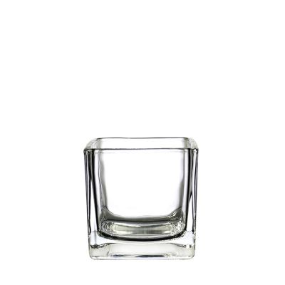 3.15" Decorative Glass Cube Vase