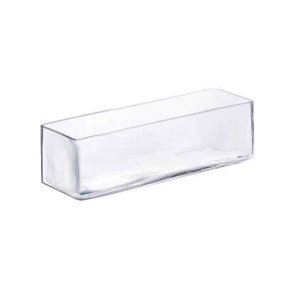 4" Long Rectangular Glass Vase