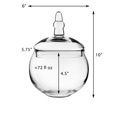 10 Inch Tall Clear Apothecary Jar Candy Buffet Container