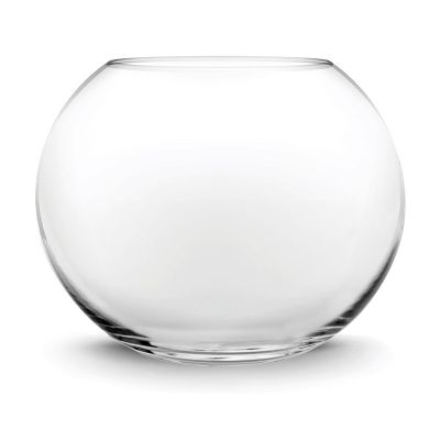 14" Clear Glass Bubble Round Shape Bowl 