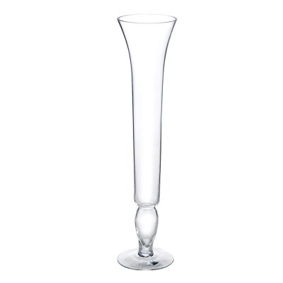 32" Clear Glass Trumpet Wedding Centerpiece Vase