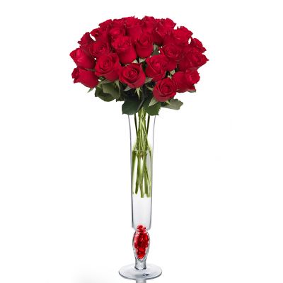 32" Clear Glass Trumpet Wedding Centerpiece Vase