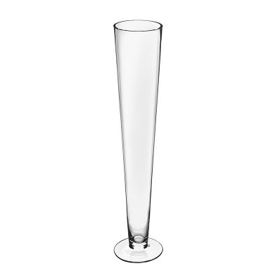 24" Clear Glass Trumpet Wedding Centerpiece Vase