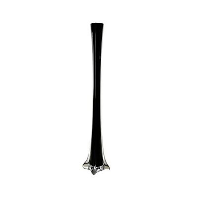 16" Black Glass Eiffel Tower Vases 