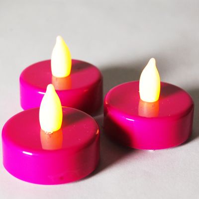 1.5 inch Flameless Fuchsia LED Tealight Candles