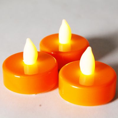 1.5 inch Flameless Orange LED Tealight Candles 