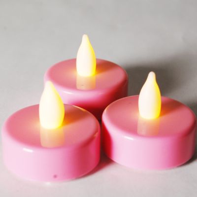 1.5 inch Flameless Pink LED Tealight Candles