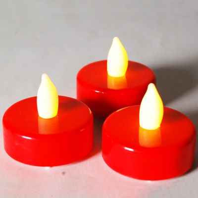 1.5 inch Flameless Red LED Tealight Candles 