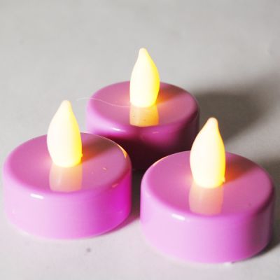 1.5 inch Flameless Violet LED Tealight Candles