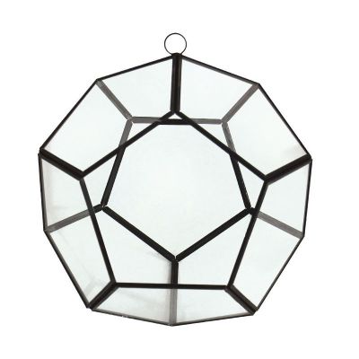 8" Hanging Hydroponic Glass Geometric Dodecahedron Terrarium Candle Holders