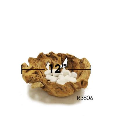 Driftwood Wide Bowl Pot. D-12"