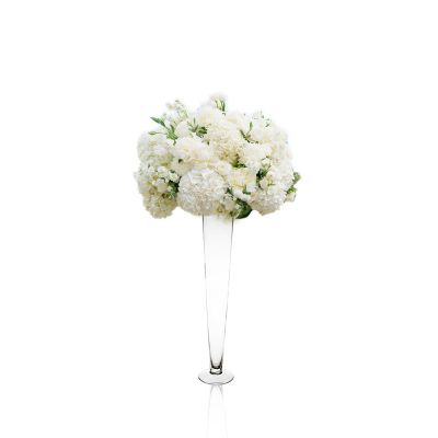 24" Clear Glass Trumpet Wedding Centerpiece Vase