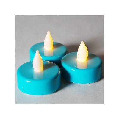 1.5 inch Flameless Blue LED Tealight Candles 