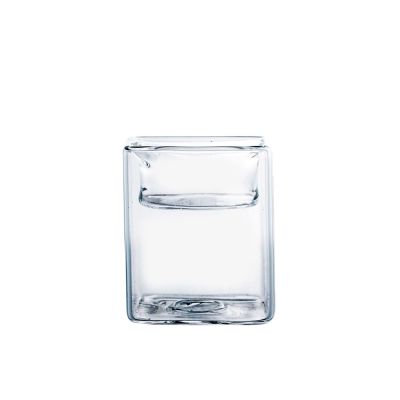2.5" Tealight Square Glass Reversible Candle Holder