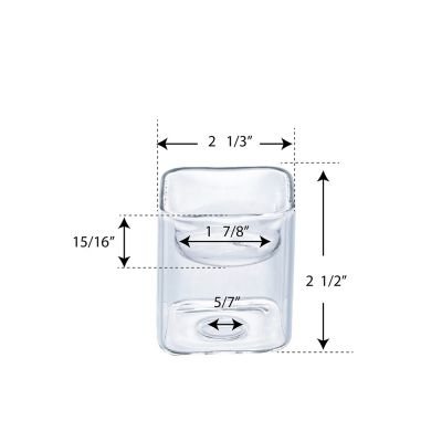 2.5" Tealight Square Glass Reversible Candle Holder