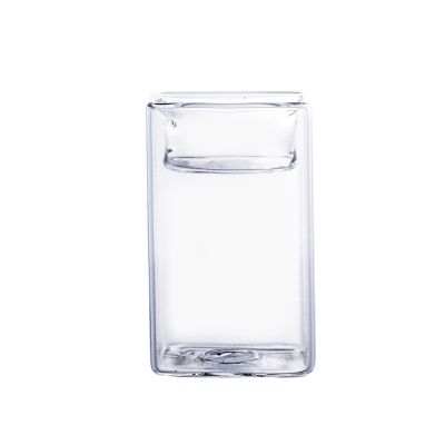 4" Tealight Square Glass Reversible Candle Holder