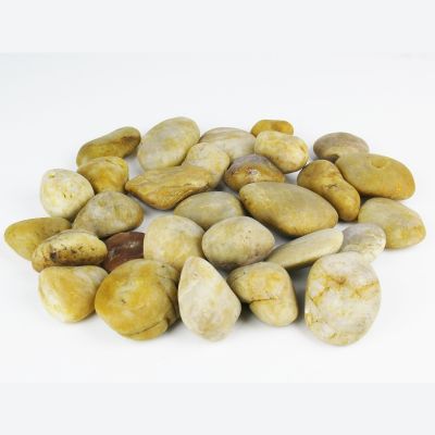 1"-3" Natural River Pebble stones Amber Color Vase Fillers