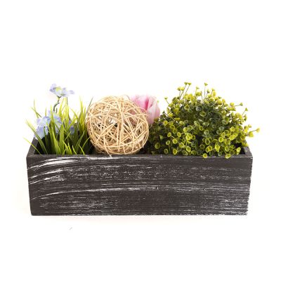 unfinished wood planter box