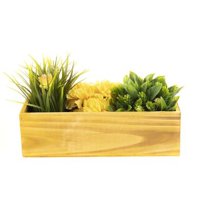 rustic wood planter box