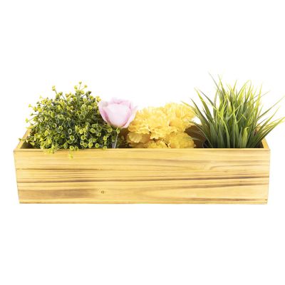 wooden planter rectangle window box