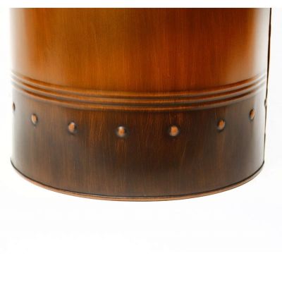 12" Garden Copper Zinc Metal Planter Cylinder Pot Vase