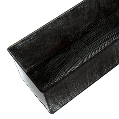 4"x28" Garden Planters Zinc Iron Grey Finish Rectangle Vase