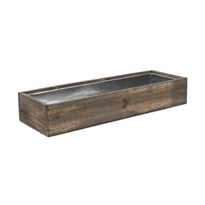 Rectangle Wood Planter 18" - 36" Long Box w/ Zinc Liner, Multiple Sizes (Free Shipping)